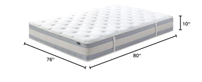 10 Inch King Size Hybrid Mattress in a Box, Medium Plush Bed with Comfort Support & Motion Isolation, Fiberglass-Free, Certified Safe Foams & Fabric