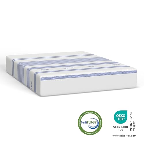 12 Inch King Memory Foam Mattress | Gel Bed in a Box | CertiPUR-US Certified | White