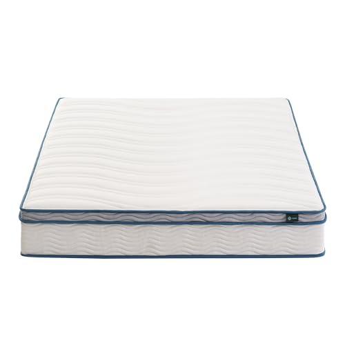 10 Inch Full Size Hybrid Spring Mattress in a Box, Medium Firm Bed with Durable Support, Fiberglass-Free, Certified Safe Foams & Fabric