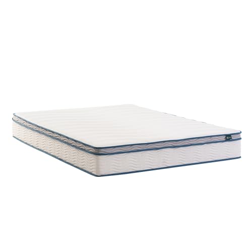ZINUS 10 Inch Spring Sensation Hybrid Mattress [New Version], Queen, Fiberglass Free, Medium Firmness, Durable Support, Certified Safe Foams & Fabric, Mattress in A Box