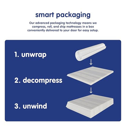 12 Inch King Memory Foam Mattress | Gel Bed in a Box | CertiPUR-US Certified | White