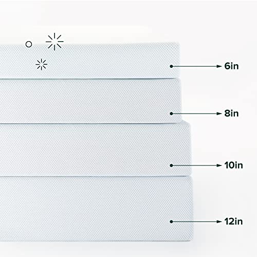 12-Inch Cool Gel Memory Foam Mattress, Twin Size, Medium Firm, Cooling, Pressure Relief, CertiPUR-US Certified, No Fiberglass