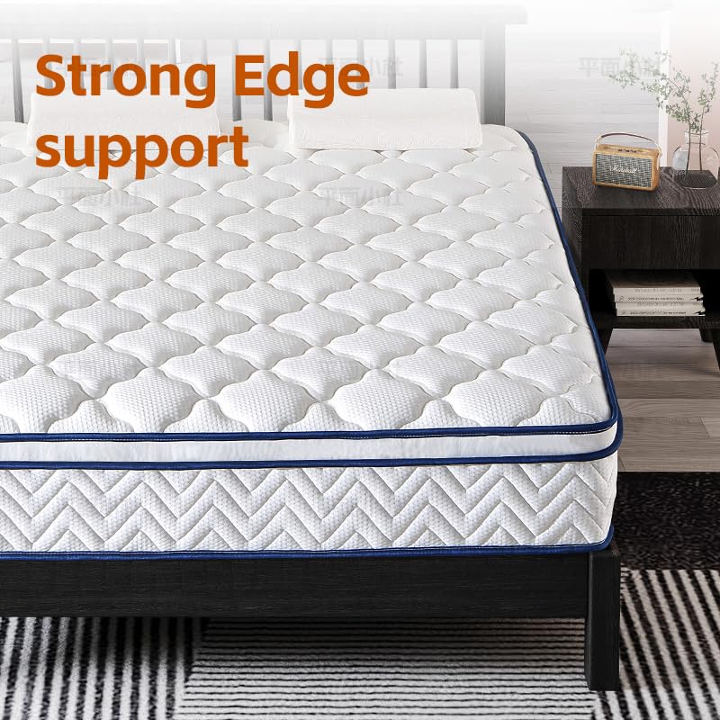 12 Inch King Size Hybrid Mattress in a Box, Gel Memory Foam & Individually Wrapped Coils for Back Support, Pressure Relief & Motion Isolation, CertiPUR-US Certified, Fiberglass-Free, 76" × 80"