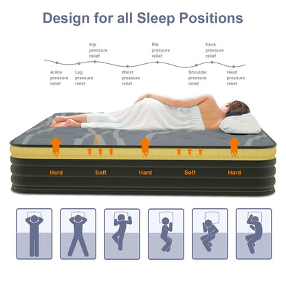 12 Inch King Hybrid Mattress | Firm Pillow Top with Memory Foam & Pocket Springs | Supportive, Pressure Relief