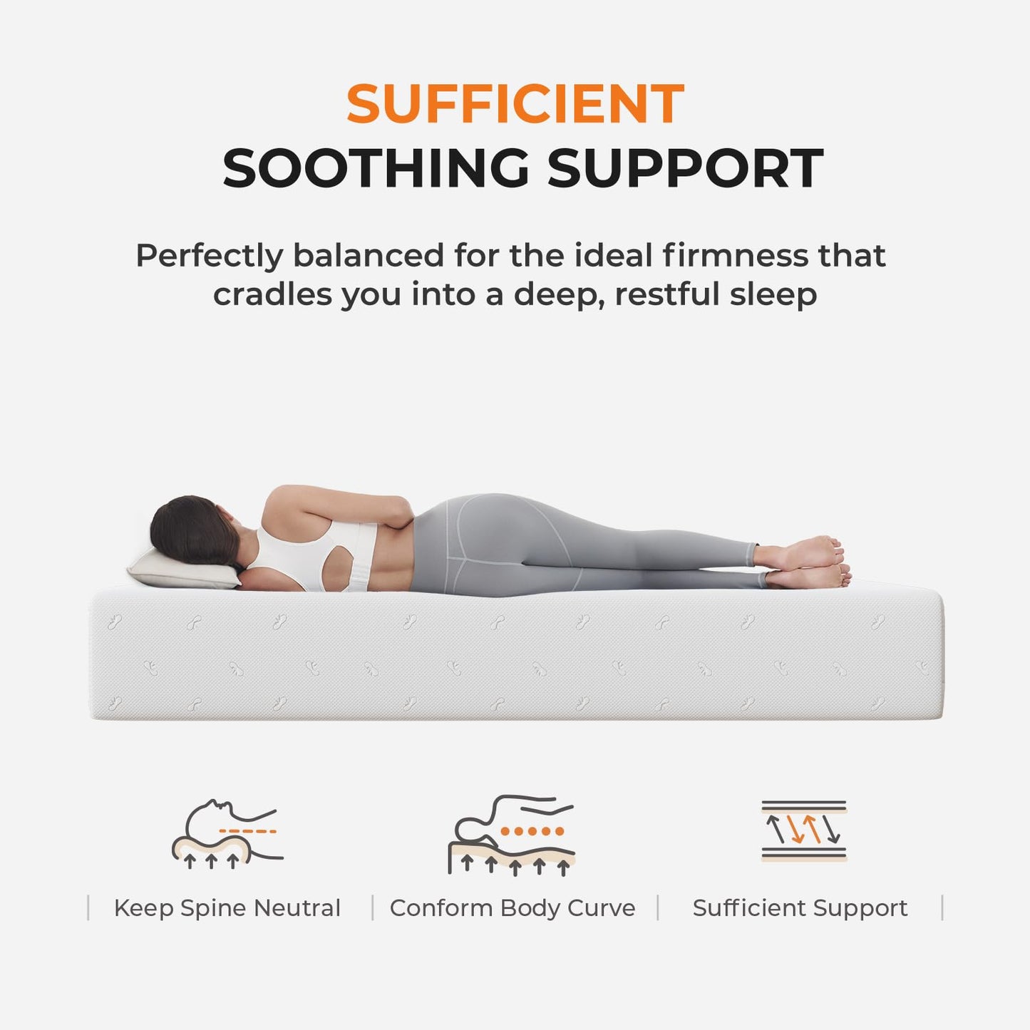 10 Inch Full Size Hybrid Mattress in a Box, Gel Memory Foam & Pocket Springs, Firm Bed with Pressure Relief, Cooling & Edge Support