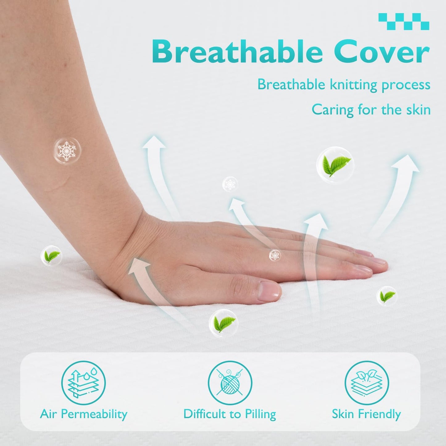 10 Inch King Mattress | Medium Firm Gel Memory Foam | White Bed in a Box | Cooling, Pressure Relief, Washable Cover