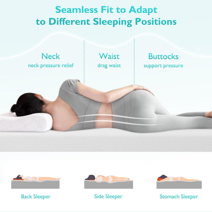 10 Inch King Mattress | Medium Firm Gel Memory Foam | White Bed in a Box | Cooling, Pressure Relief, Washable Cover