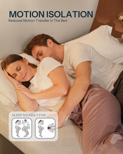 10 Inch King Size Cooling Gel Memory Foam Mattress in a Box, Pressure Relief & Motion Isolation, Breathable Fabric, Made in USA