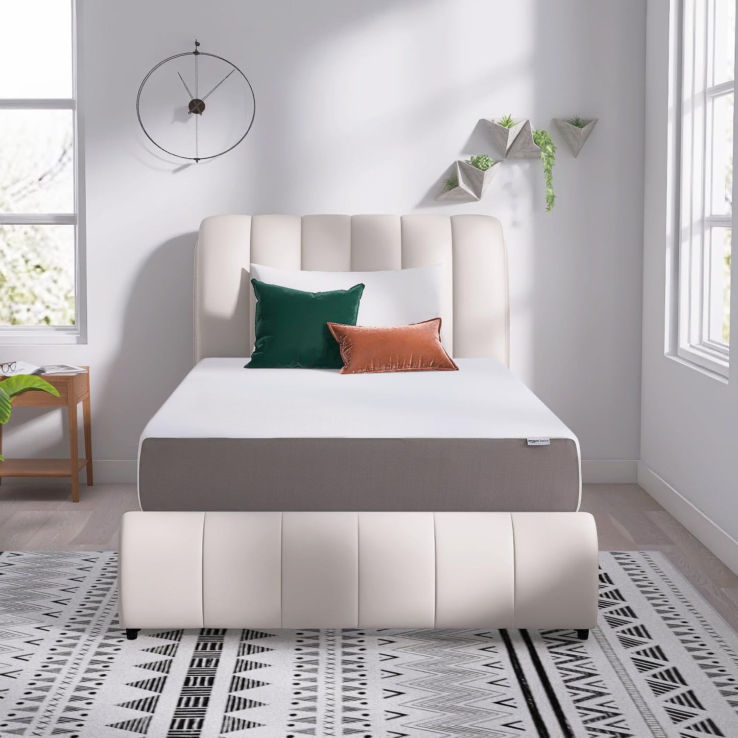 12 Inch Full Memory Foam Mattress | Medium Firm | White/Grey