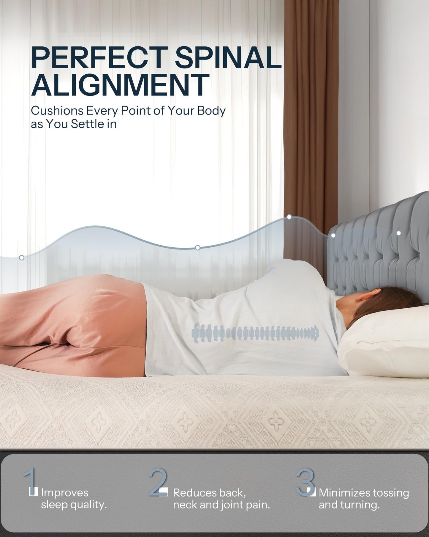 10 Inch Queen Size Cooling Gel Memory Foam Mattress in a Box, Medium Firm Bed for Pressure Relief & Motion Isolation, CertiPUR-US Certified, Made in USA