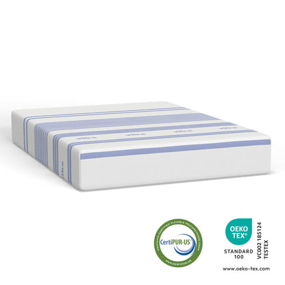 8 Inch King Memory Foam Mattress | Gel Bed in a Box | Fiberglass Free | CertiPUR-US Certified | White