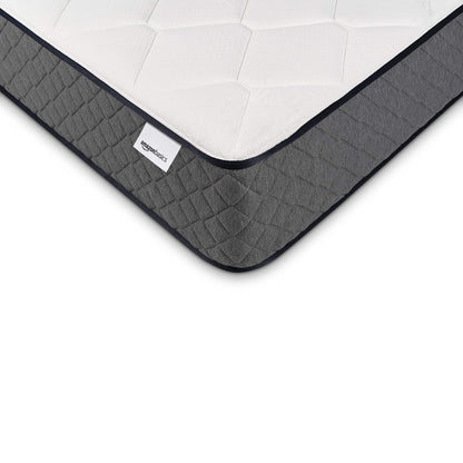 King Mattress, 12 Inch Hybrid Memory Foam Bed in a Box, Medium Feel with Motion Isolation Springs, White/Gray