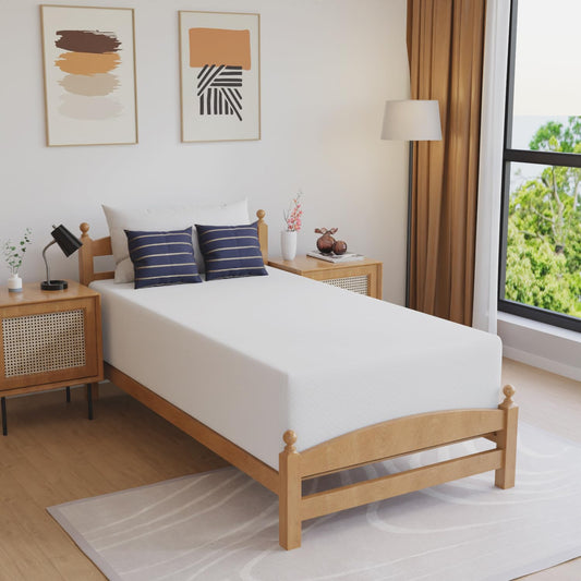 10 Inch Queen Mattress | Medium Firm Gel Memory Foam | White Bed in a Box | Cooling, Pressure Relief, Washable Cover