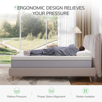 10 Inch Queen Memory Foam Mattress | Gel Foam for Cool Sleep & Pressure Relief | Medium Plush