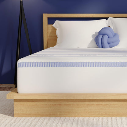 12 Inch King Memory Foam Mattress | Gel Bed in a Box | CertiPUR-US Certified | White