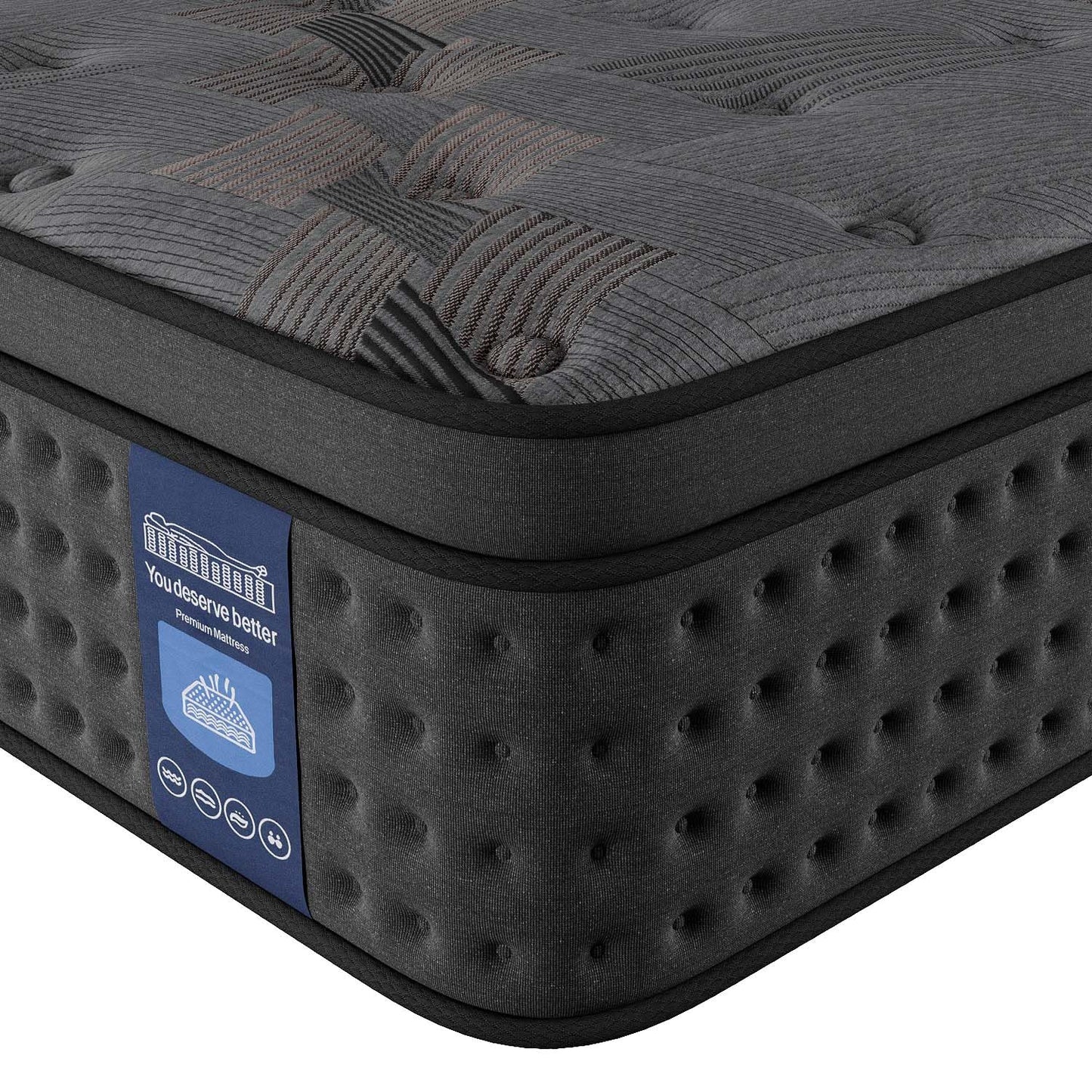 10 Inch Queen Hybrid Mattress | Memory Foam with Pocket Springs | Gel Foam for Back Support | Fiberglass Free, 100 Night Trial