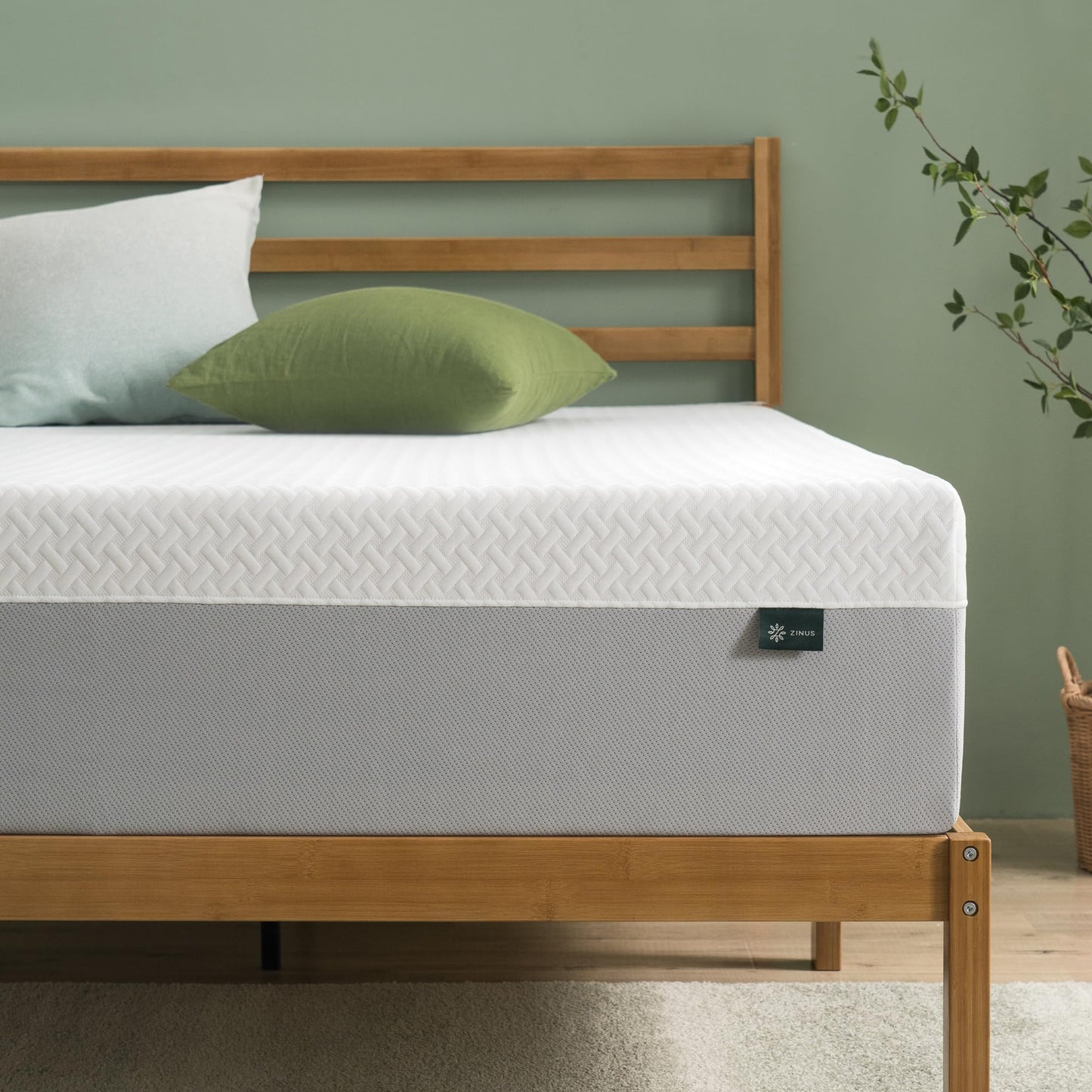 10-Inch Green Tea Cooling Memory Foam Mattress, Full Size, Medium Firm, Fiberglass Free, Certified Safe Foams, Mattress