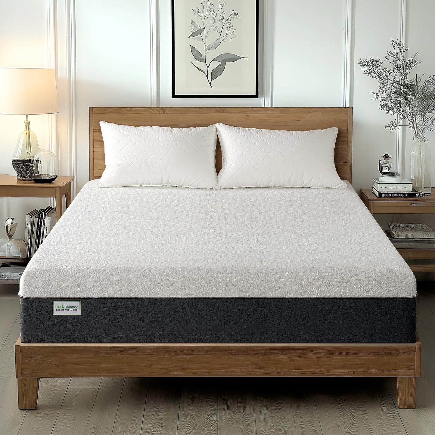 10 Inch King Size Cooling Gel Memory Foam Mattress in a Box, Pressure Relief & Motion Isolation, Breathable Fabric, Made in USA