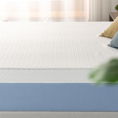 Twin Mattress, 10 Inch Memory Foam Bed in a Box, Medium Feel with Cooling Layers, Fiberglass Free & Certified Safe Materials