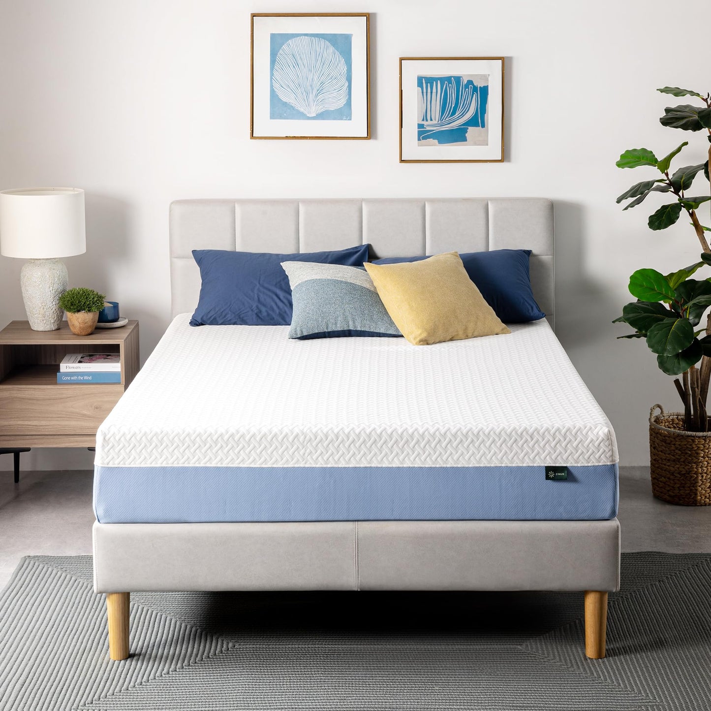Queen Mattress, 10 Inch Memory Foam Bed in a Box, Medium Feel with Cooling Layers, Fiberglass Free & Certified Safe Materials