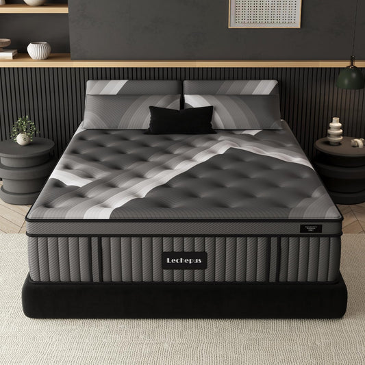 10 Inch King Hybrid Mattress | Medium Firm Memory Foam with 5-Zone Pocket Springs | Pressure Relief | CertiPUR-US Certified, Fiberglass Free