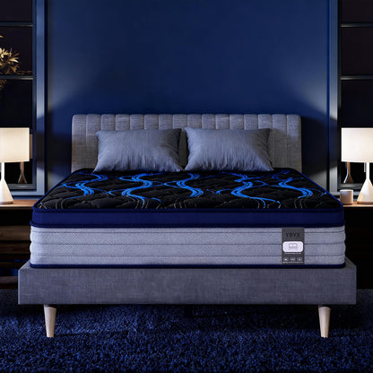 Twin Mattress, 12 Inch Medium Firm Hybrid Bed in a Box, Memory Foam with Zoned Pocket Coils, Motion Isolation & Edge Support