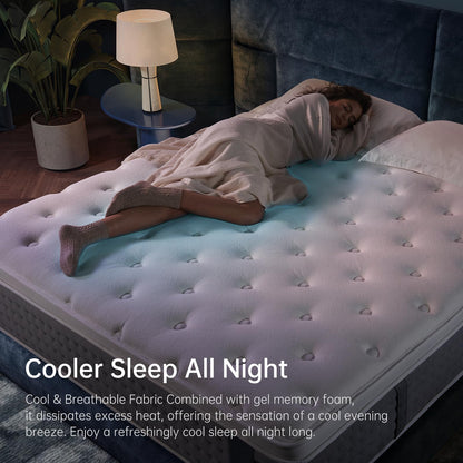 10-Inch Gel Memory Foam Mattress, Full Size, Comfort Foam for Back Pain Relief & Support, Cool Night Sleep, CertiPUR-US Certified, Mattress in a Box