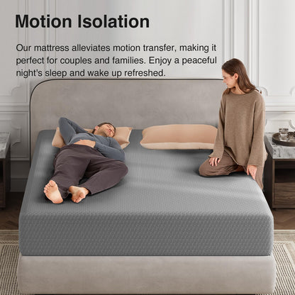 10 Inch King Memory Foam Mattress | Gel Foam with Thermally Balanced Core | Cool Sleep, Pressure Relief, Enhanced Support & Breathability