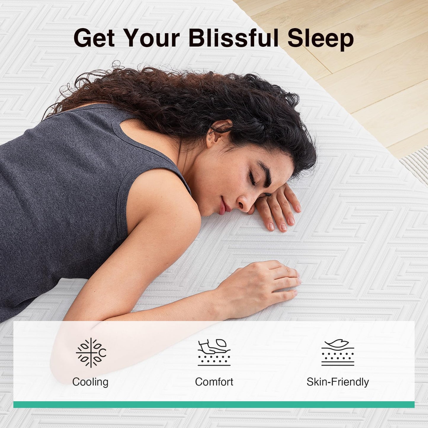 10-Inch Gel Memory Foam Mattress, King Size, Comfort Foam for Pressure Relief & Support, Cool Night Sleep, CertiPUR-US Certified, Mattress in a Box