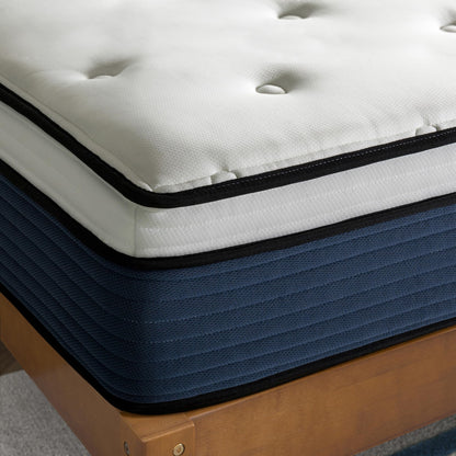 10 Inch King Size Hybrid Mattress in a Box, Medium Plush Bed with Comfort Support & Motion Isolation, Fiberglass-Free, Certified Safe Foams & Fabric