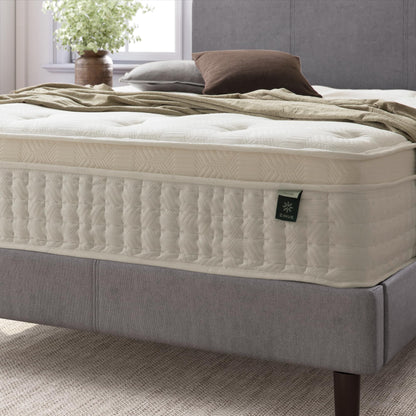 Queen Mattress, 13 Inch Euro Top Hybrid Bed in a Box with Pocket Springs, Pressure Relief & Motion Isolation